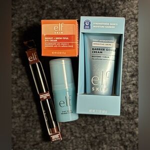 E.L.F. Barrier Goals Cream, Eye Cream, Stay Cool Primer, and Pout Clout Bundle